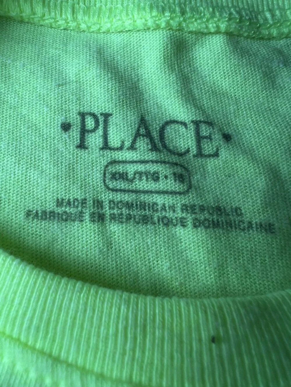 NWT, The Children's Place Girls Graphic T-Shirt – Neon Yellow – Size XXL (16)
